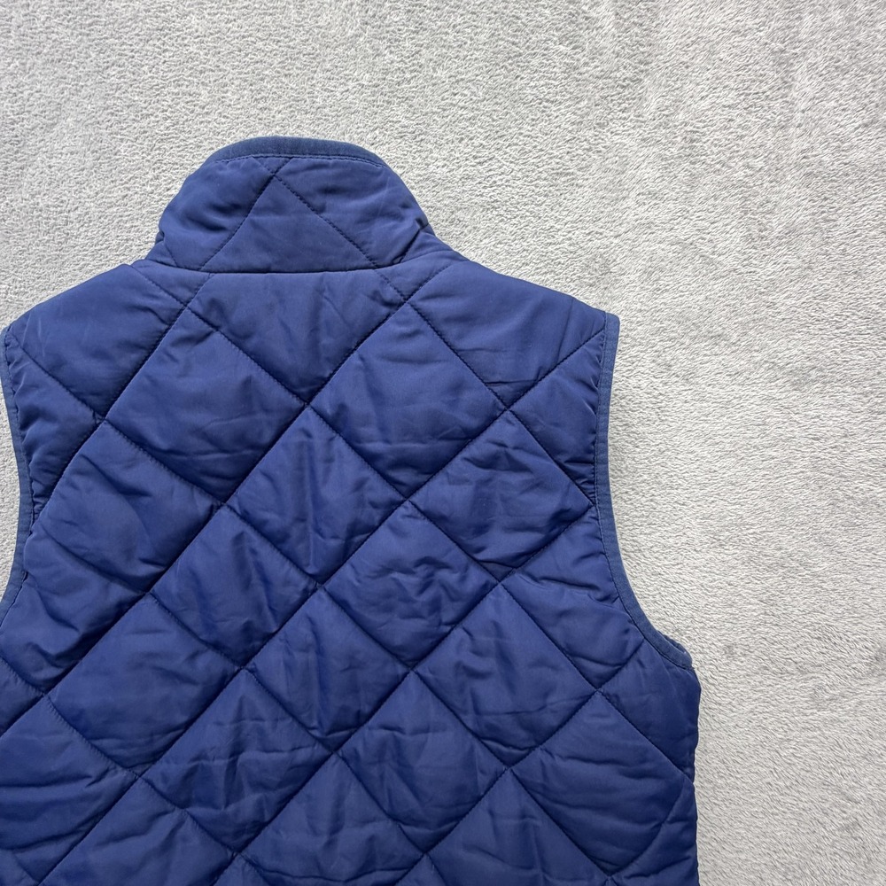 J.Crew Vest Womens Small Blue Quilted‎ Puffer Full Zip Pockets Fall Winter - Picture 14 of 15